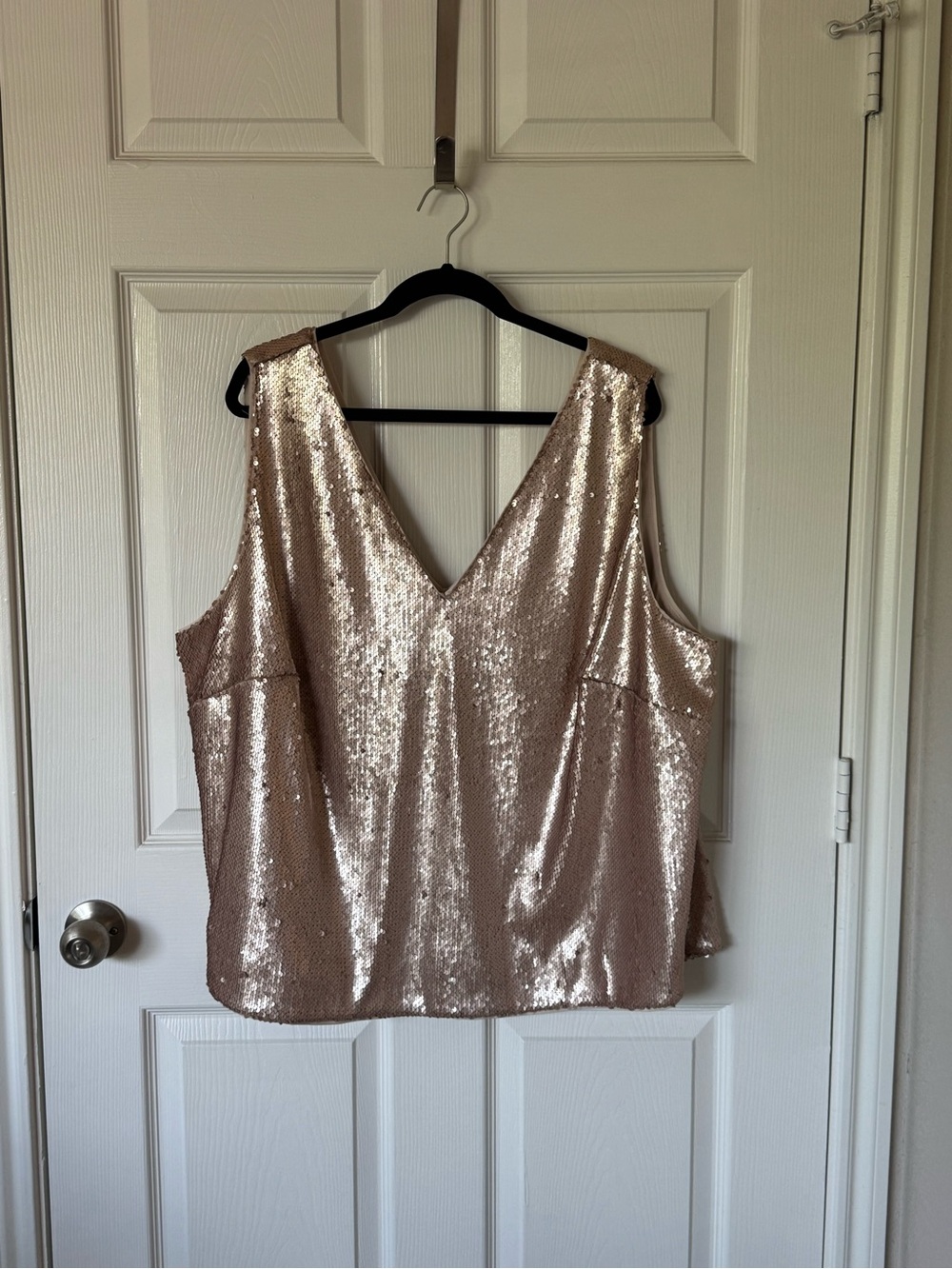 ASOS Champagne/rose colored sequin top